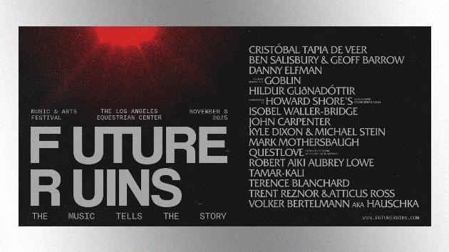 Future Ruins festival poster highlights the raw power of film scores as standalone art.