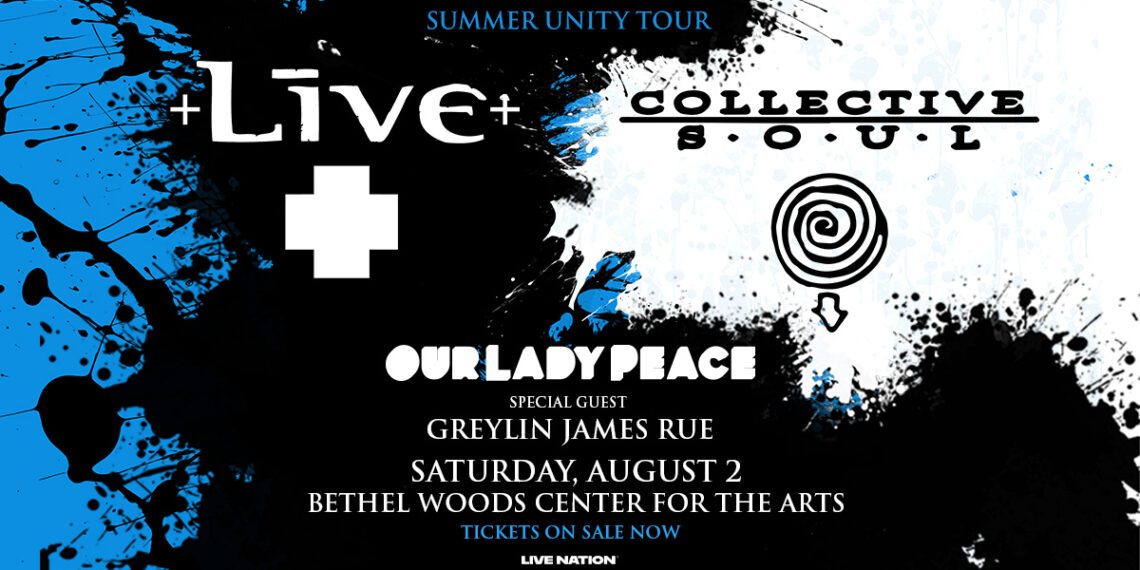 Live & Collective Soul on Saturday, August 2  Bethel Woods Center for the Arts